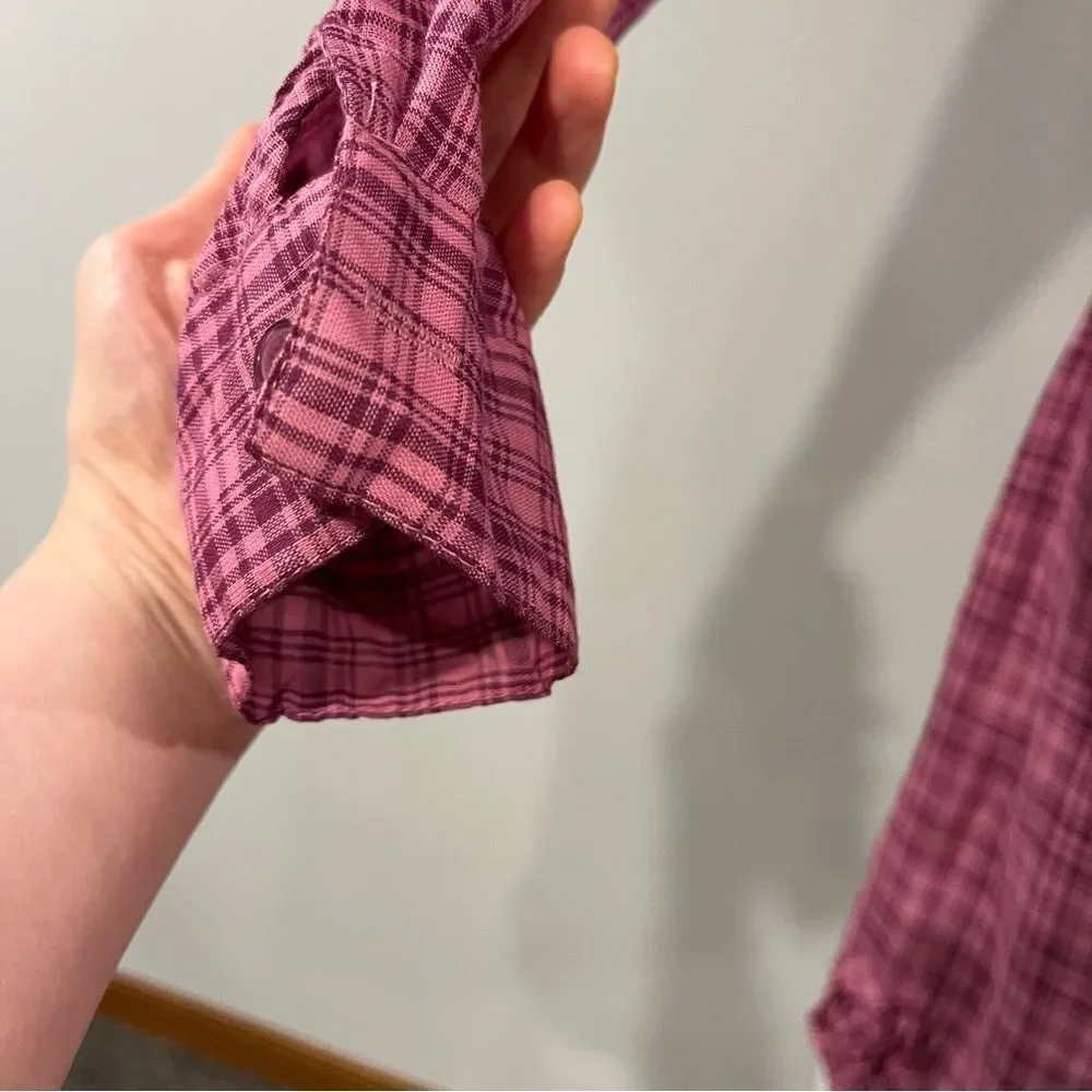 Maurice’s Pink Plaid Long Sleeve Dress‎ size small